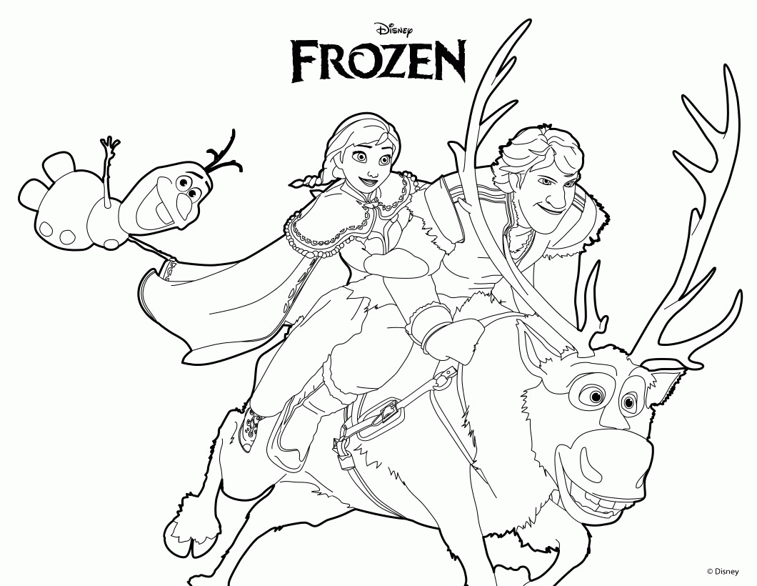 Plansa de colorat cu Frozen 6 56
